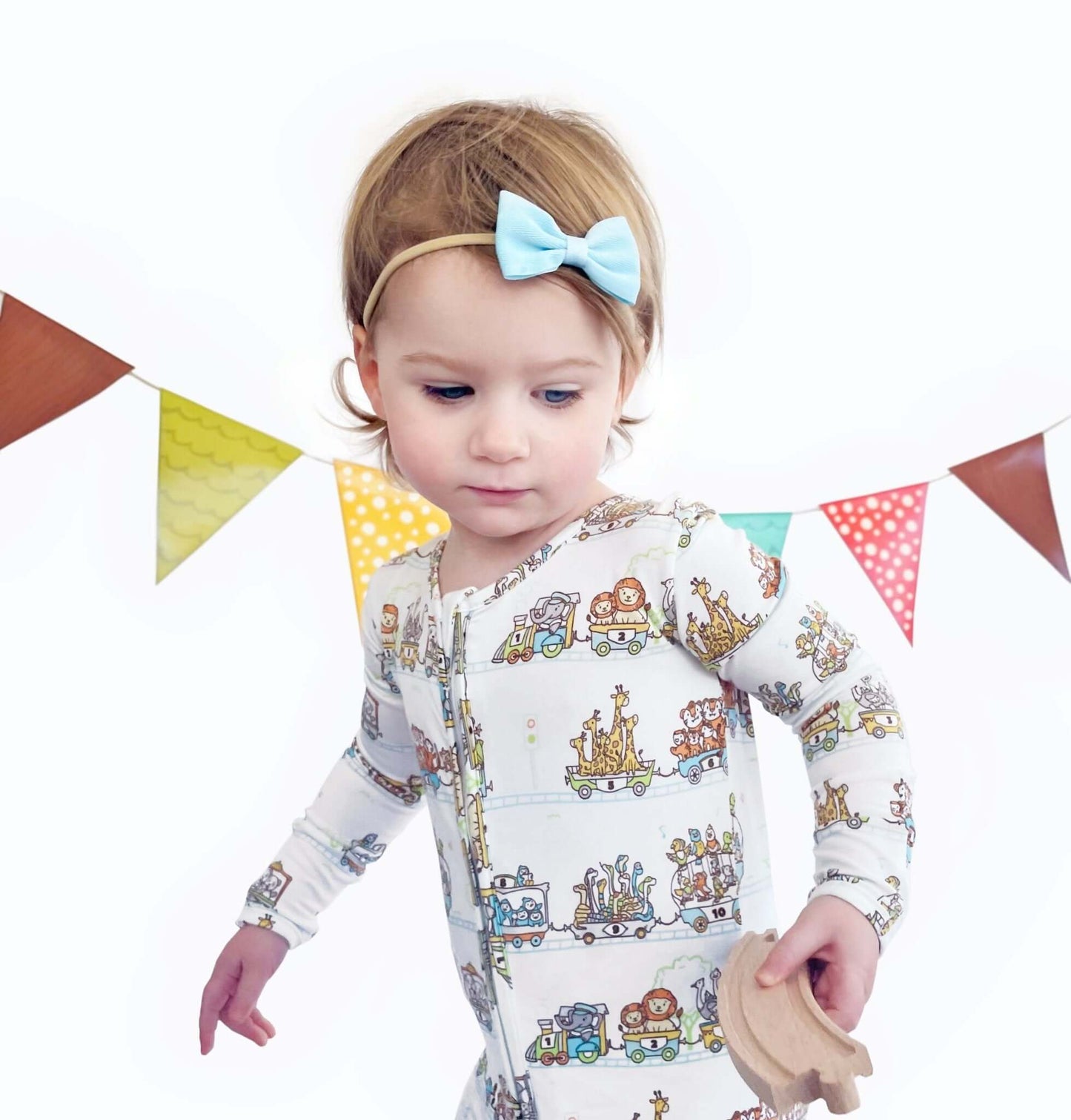 Zoo Train Bamboo Convertible Footie