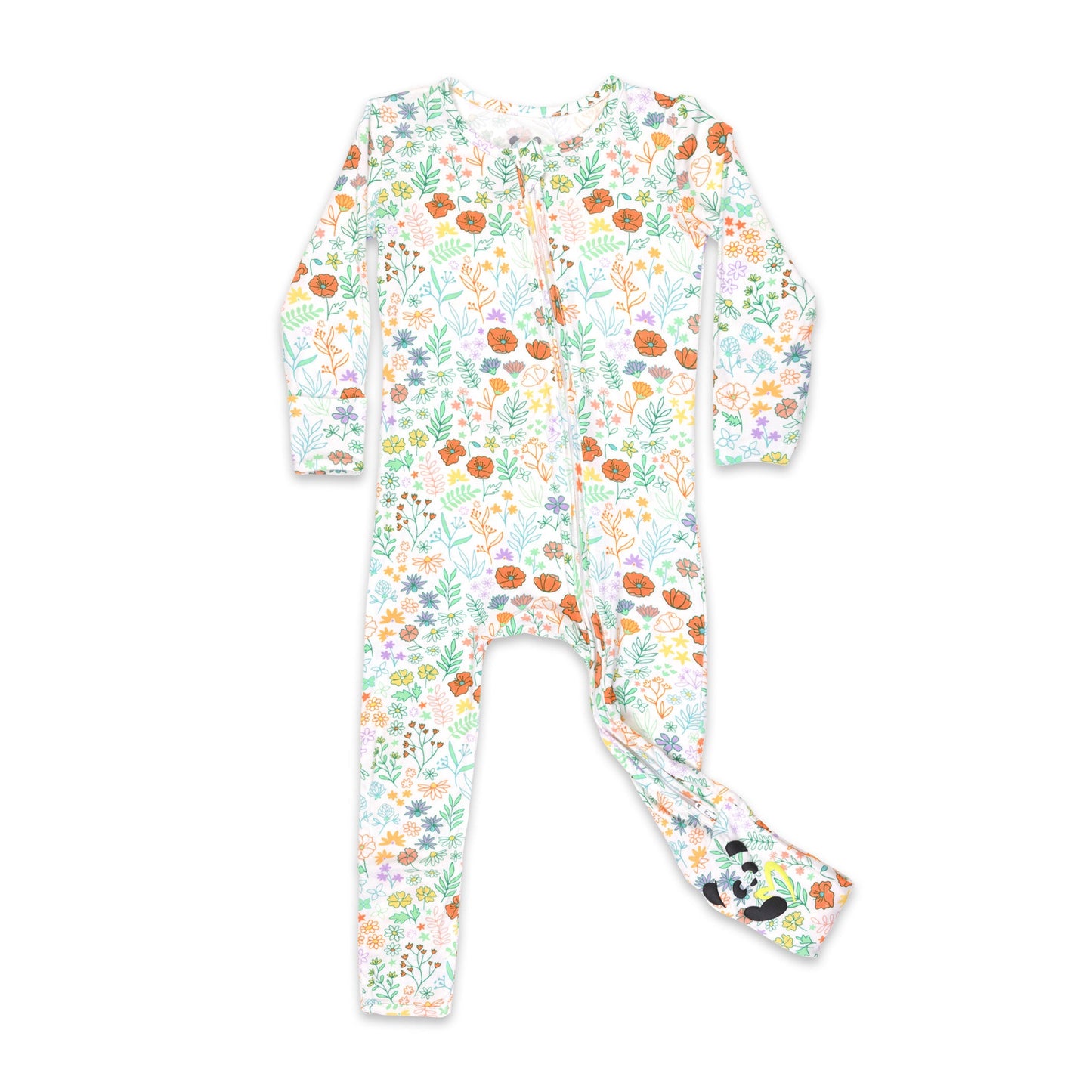 Summer Floral Bamboo Convertible Footie