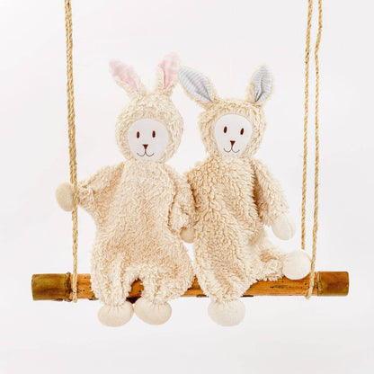 Snuggle Bunny Lovey w/ Pink Stripe Ears