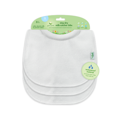 Stay-dry Milk-Catcher Bibs - 3 pack