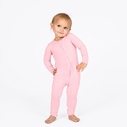 Pink Bamboo Convertible Footie