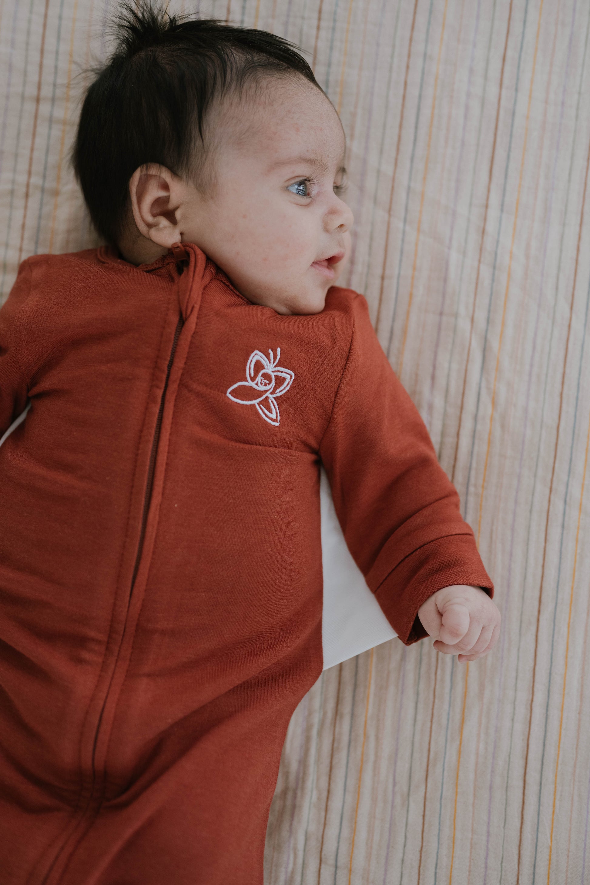 Butterfly Swaddle Red Closed Baby