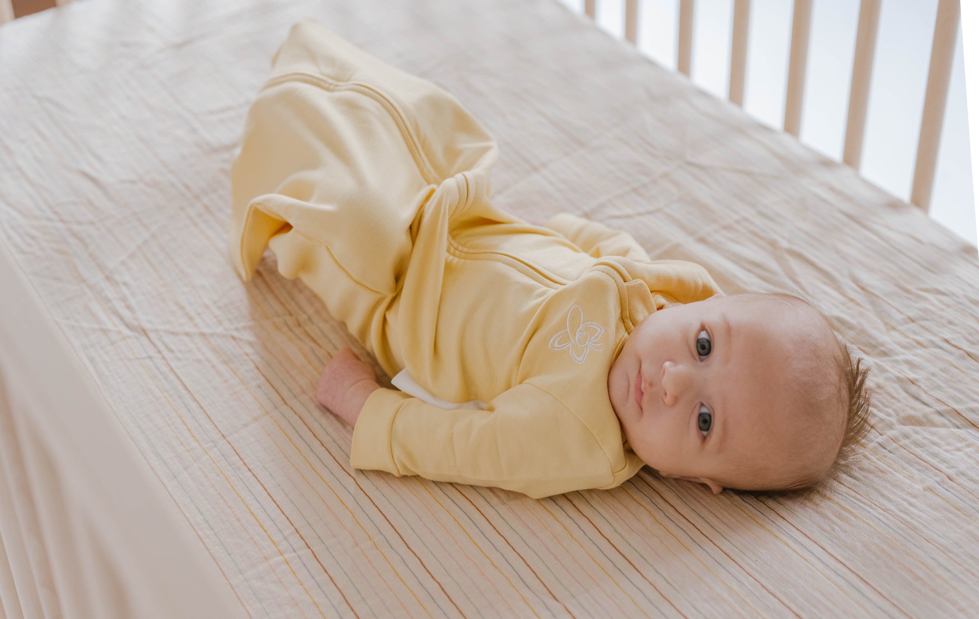 Butterfly Swaddle Yellow Baby Top