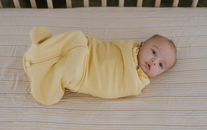 Butterfly Swaddle Yellow Baby Wrapped