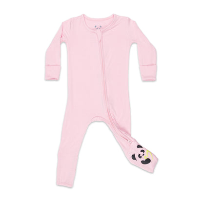 Pink Bamboo Convertible Footie