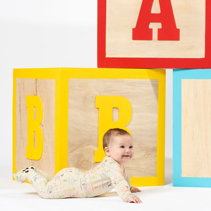 Dino ABC Bamboo Convertible Footie