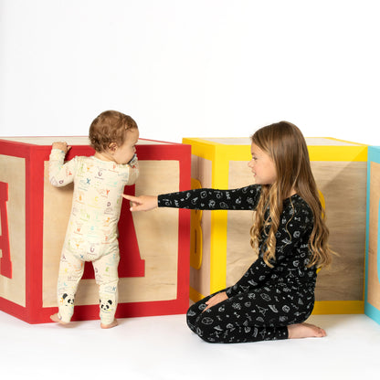 Dino ABC Bamboo Convertible Footie