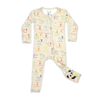 Dino ABC Bamboo Convertible Footie