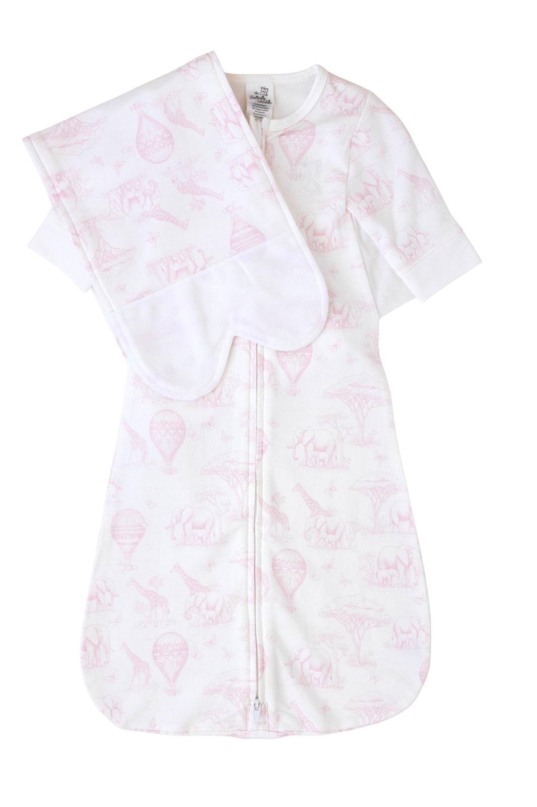 Butterfly Swaddle - Multi-Stage Sleep System (Pink Safari)