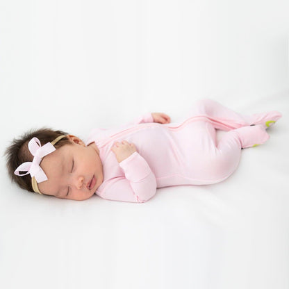 Pink Bamboo Convertible Footie