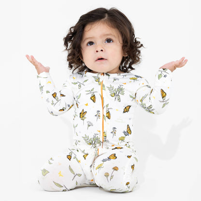 Monarch Butterfly Bamboo Convertible Footie