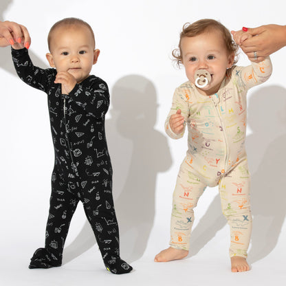 Dino ABC Bamboo Convertible Footie