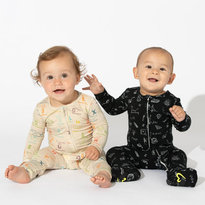 Dino ABC Bamboo Convertible Footie