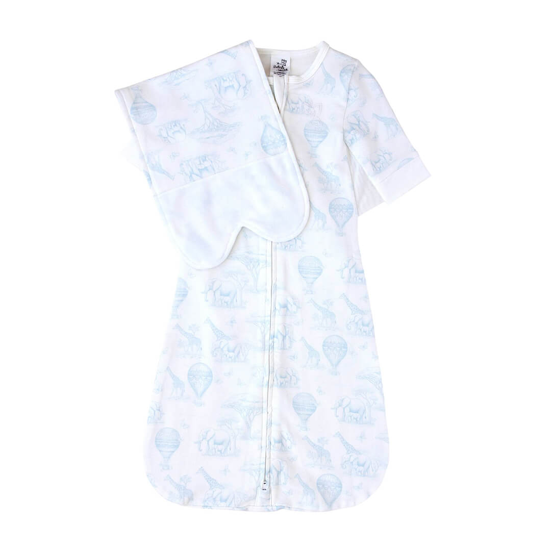 Butterfly Swaddle - Multi-Stage Sleep System (Blue Safari)
