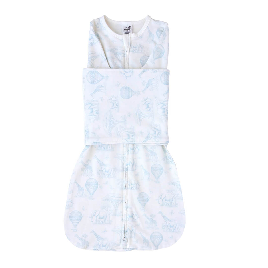 Butterfly Swaddle - Multi-Stage Sleep System (Blue Safari)