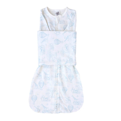Butterfly Swaddle - Multi-Stage Sleep System (Blue Safari)