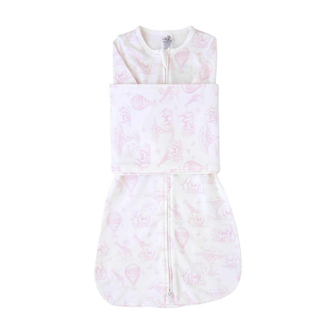 Butterfly Swaddle - Multi-Stage Sleep System (Pink Safari)